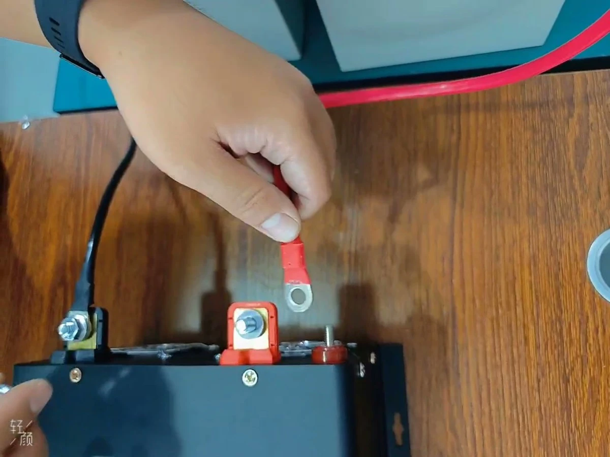 Connect the Negative Cable to the Inverter Connect the Negative Cable to the Inverter