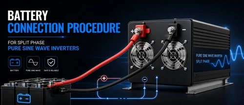 Battery Connection Procedure for Split Phase Pure Sine Wave Inverters